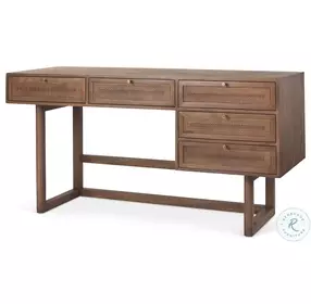 Grier Medium Brown Cane Office Desk
