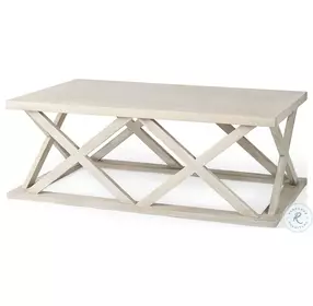 Forsey Blonde Wood Rectangular Coffee Table