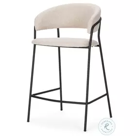 Carolyn Oatmeal Fabric Counter Height Stool