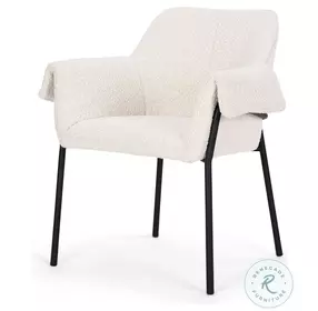 Brently Cream Boucle Fabric Dining Chair