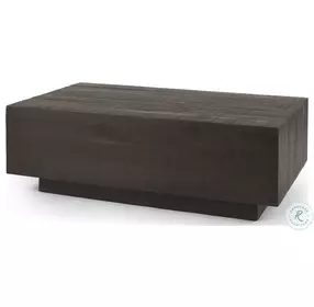 Hayden Dark Brown Wood Rectangular Coffee Table