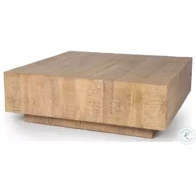 Hayden Light Brown Wood Square Coffee Table