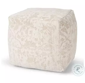 Khloe Cream Small Pouf