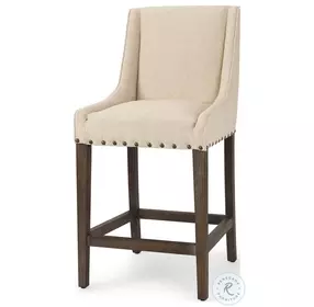 Kensington Cream Fabric Counter Height Stool