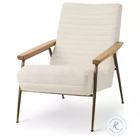 Grosjean Cream Boucle Accent Chair