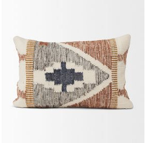 Kenzie Blue Lumbar Pillow Cover