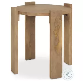 Evelyn Light Brown Round Side Table