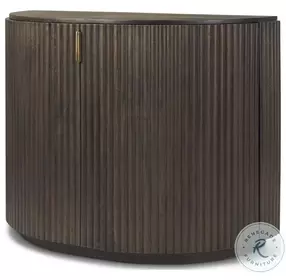 Terra Dark Brown Fluted 2 Door Accent Cabinet