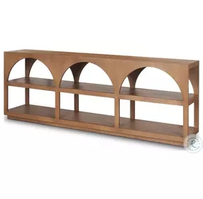 Bela Medium Brown Arched Large Console Table
