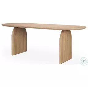 Isla Light Brown Oval Dining Table