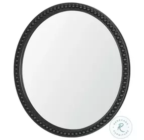 Roan Black Wood Beaded Wall Mirror