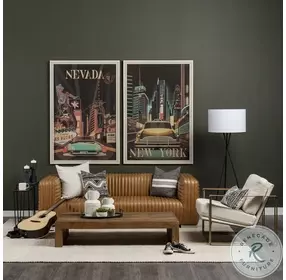 Ricciardo Cognac Leather Living Room Set