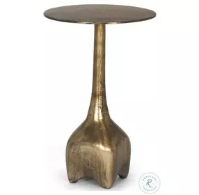 Risha Gold Metal Small Accent Table