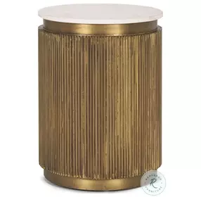 Satima Black Marble And Gold Metal Round Accent Table