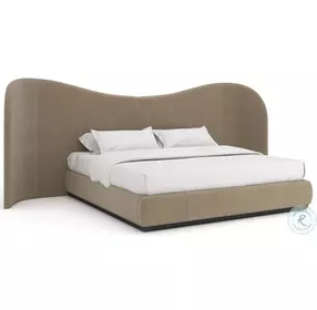 Clio Dark Taupe King Upholstered Bed
