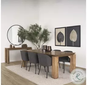 Sapphira Brown Wood Rectangular Dining Room Set