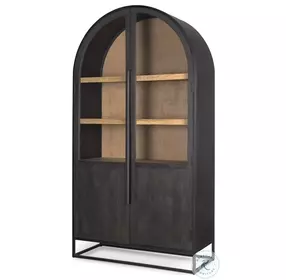 Sloan Black Arched Curio Cabinet