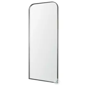 Tamira Brushed Gunmetal Metal Arched Tall Mirror