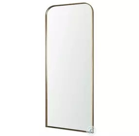 Tamira Brushed Brass Metal Arched Tall Mirror