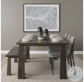 Wolcott Dark Brown Solid Wood Rectangular Dining Room Set