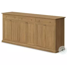 Braxton Light Brown Solid Wood 6 Door Sideboard
