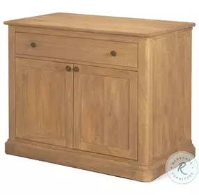 Braxton Light Brown Solid Wood 2 Door Accent Cabinet