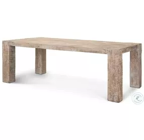McArthur Whitewash Reclaimed Wood 84" Dining Table
