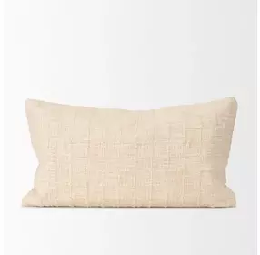 Jacory Cream Decorative Lumbar Pillow Cover