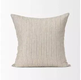 Jaxon Beige and Black Decorative Square Pillow Cover
