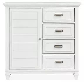 Harborwick White Dove 4 Drawer Door Chest