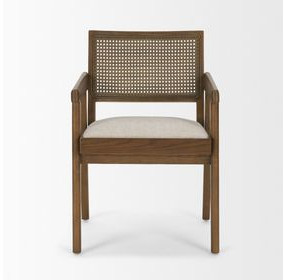 Reid Cream Upholstered Dining Armchair