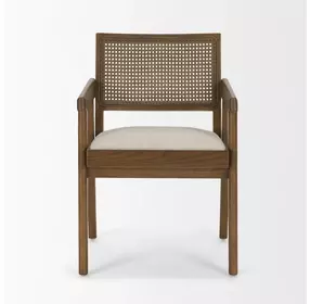 Reid Cream Upholstered Dining Armchair