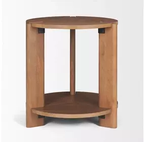 Hisako Brown Round Side Table