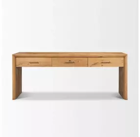 Belford Light Brown 72" Console Table with 3 Drawers