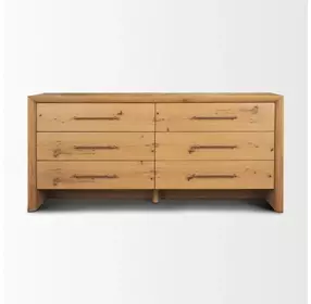 Belford Light Brown 6 Drawer Dresser