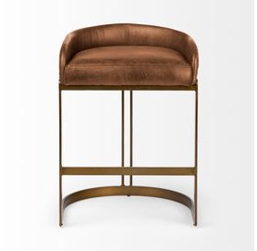 Hollyfield II Brown Upholstered Counter Height Stool
