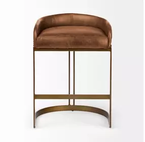 Hollyfield II Brown Upholstered Counter Height Stool