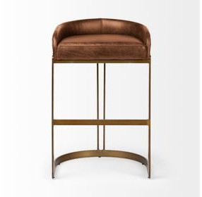 Hollyfield II Brown Upholstered Barstool