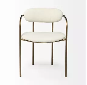 Parker I Cream Upholstered Dining Chair Set of 2