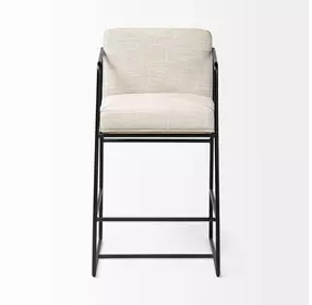 Stamford Light Beige Upholstered Counter Height Stool