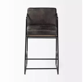 Stamford Black Upholstered Counter Height Stool