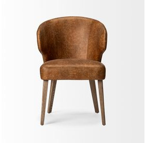 Niles Brown Upholstered Dining Chair