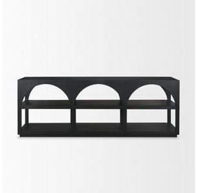 Bela Matte Black 80" Arched Media Console