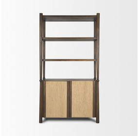 Bondi Dark Brown 2 Door Bookcase
