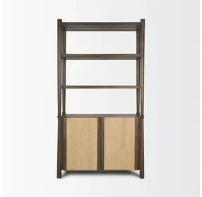 Bondi Dark Brown 2 Door Bookcase
