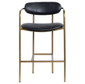 Parker Black Upholstered Counter Height Stool