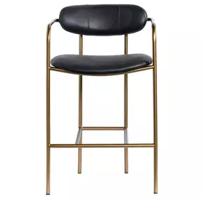 Parker Black Upholstered Counter Height Stool