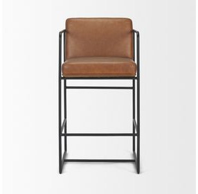Stamford Brown Leather Upholstered Counter Height Stool