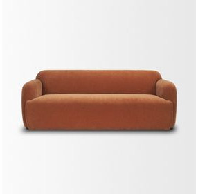 Saga Stonewashed Rust 90" Sofa
