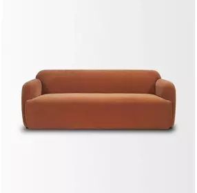 Saga Stonewashed Rust 90" Sofa